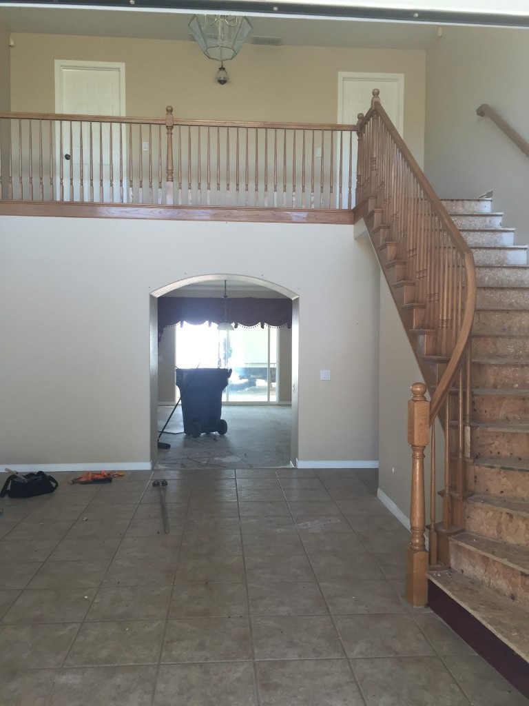 Entryway & Staircase Renovation before